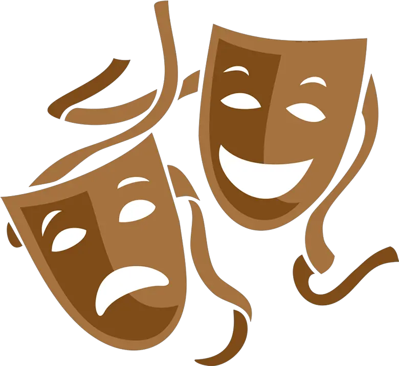  Download Transparent Lady Cajero Png Drama Masks Logo Png Theatre Mask Png Drama Logo