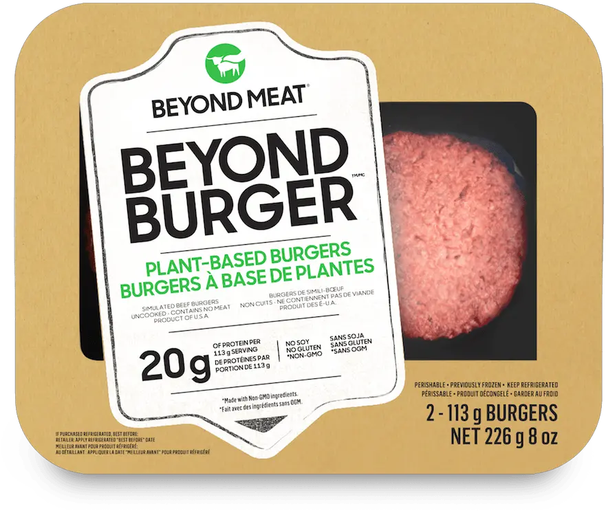  Beyond Meat Burgers Coming To Grocery Stores Across Canada Beyond Meat Burger Canada Png Beyond Meat Logo