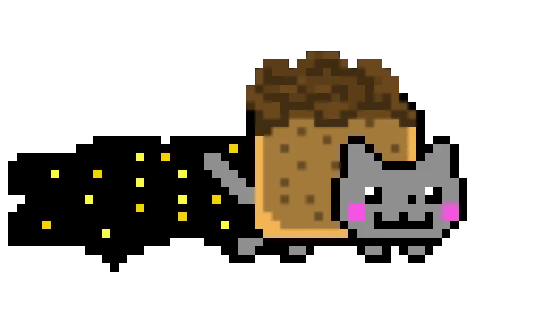  Chocolate Nyan Cat 800 X 200 Pixel Highresolution Png Transparent Nyan Cat Gif Nyan Cat Transparent