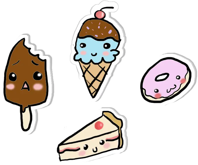  Kawaii Food Png Kawaii Expressions Png Sticker Tumblr Sticker Tumblr Png Food Ice Cream Png Transparent