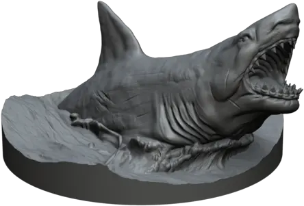  Great White Shark And Fins Stl Miniature File Shark Miniature Png Great White Shark Png