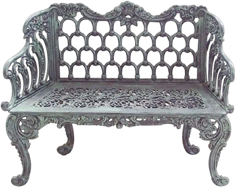  New Green Cast Aluminum Two Seats Garden Or Park Bench Can You Do As An English Major Png Park Bench Png