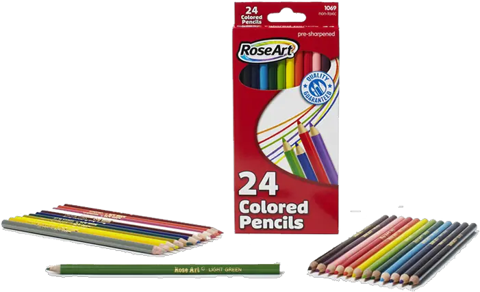  Roseart Colored Pencils 24 Colored Pencil Png Colored Pencils Png