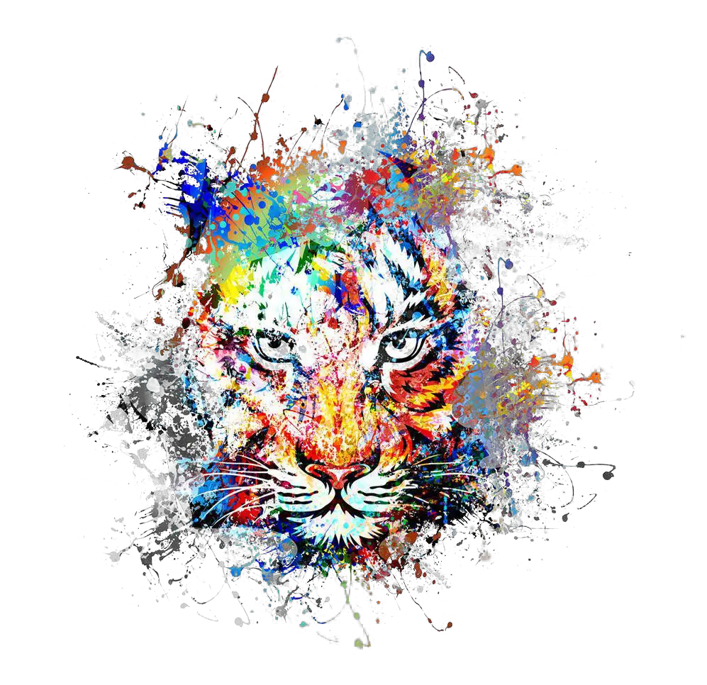  Tiger Art Abstract Painting Png Tiger Abstract Painting Painting Png