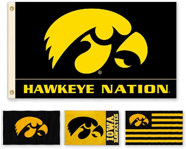  Iowa Hawkeyes Logo University Of Iowa Flag Png Hawkeye Logo Png