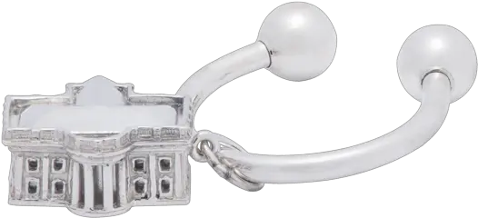  3d White House Sterling Silver Key Chain Solid Png House Key Png