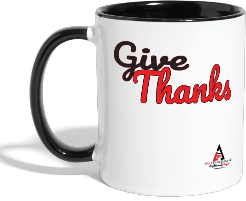  Give Thanks Contrast Mug Coffee Cup Png Give Thanks Png