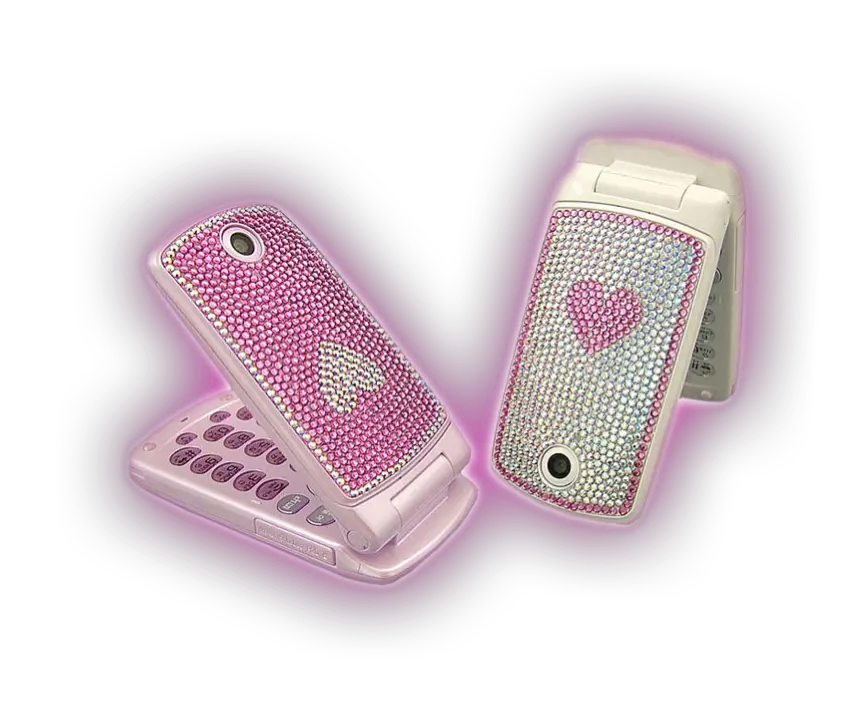  Transparent Png Tumblr Pink Glitter Flip Phone Phone Transparent Png