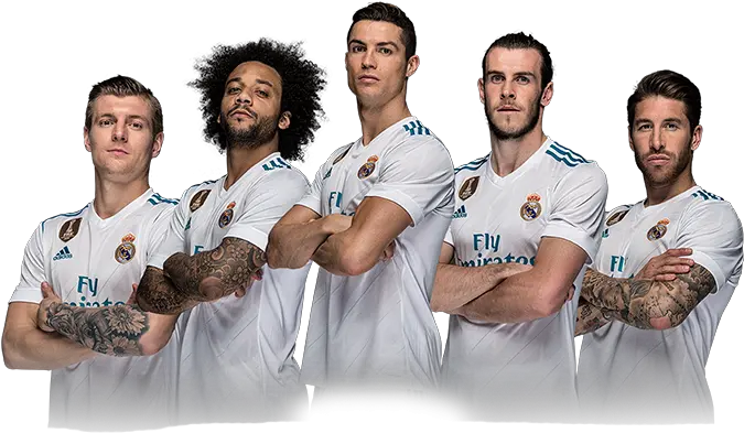  Png Marcelo Kroos Ronaldo Bale Ramos Real Madrid 2018 Png Real Png