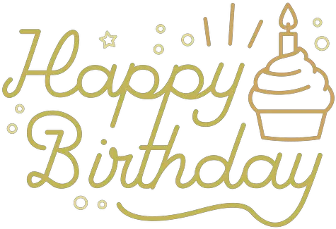  Transparent Png Svg Vector File Calligraphy Birthday Cupcake Png