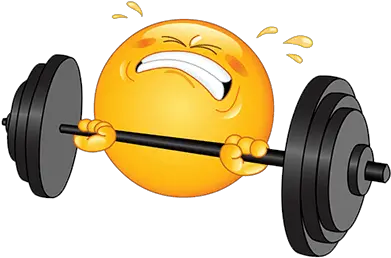  Smiley Lifting Weights Emoji Working Out Png Weights Png