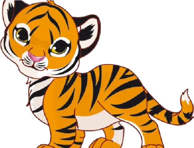  Download White Tiger Clipart Cartoon Baby Tiger Png Tiger Transparent