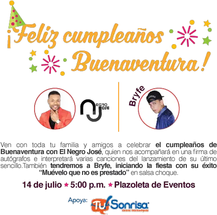  Buenaventura Png Image Poster Feliz Cumpleaños Png