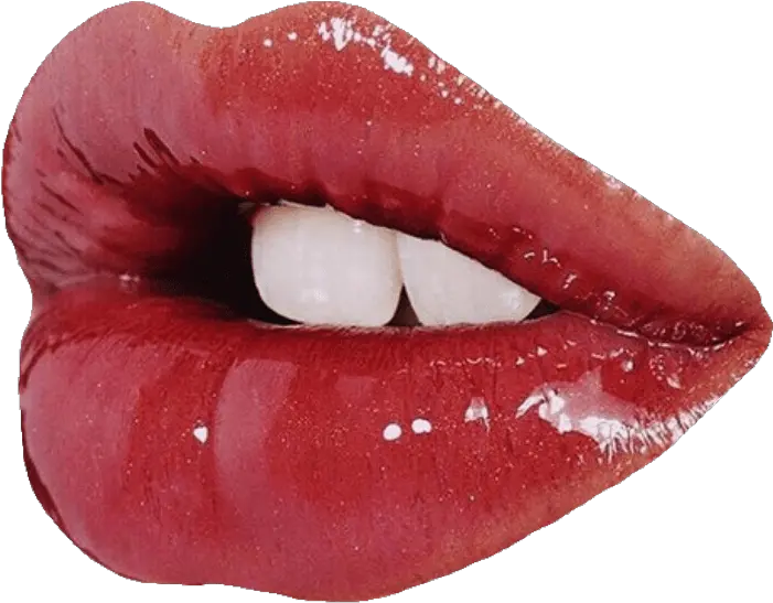  Glossy Lips Clear Red Lip Gloss Png Lips Png