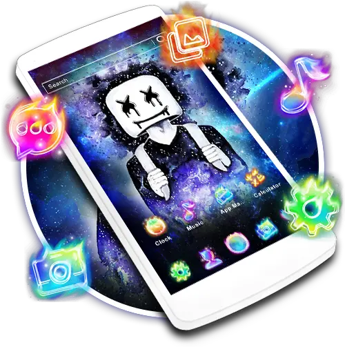  Dj Neon Galaxy Launcher Theme Live Hd Wallpapers Apk Technology Applications Png Neon Icon Torrent