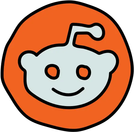  Reddit Icon In Doodle Style Happy Png Reddit Logo Icon