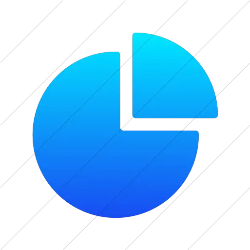  Iconsetc Simple Ios Blue Gradient Foundation 3 Graph Pie Icon Vertical Png Pie Icon