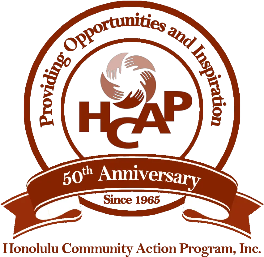  Hcap Inc 50th Anniversary Logo Honolulu Community Action Honolulu Communitty Action Program Png Anniversary Logo