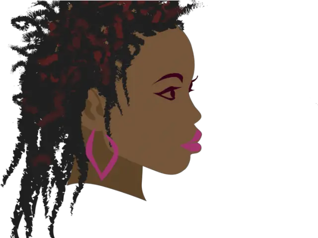  Dark Hair Clipart Afro Wig Black Girl Art Png Side Profile African Woman Drawing Afro Transparent