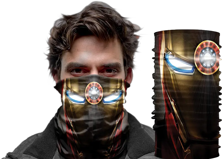  Face Wear Iron Man Close Up Buff Mask South Africa Png Iron Man Mask Png