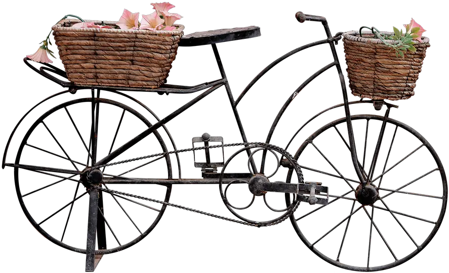  Free Photo Bicycle With Baskets Png Trim Bike Bicicleta Com Cesta Png Bike Wheel Png