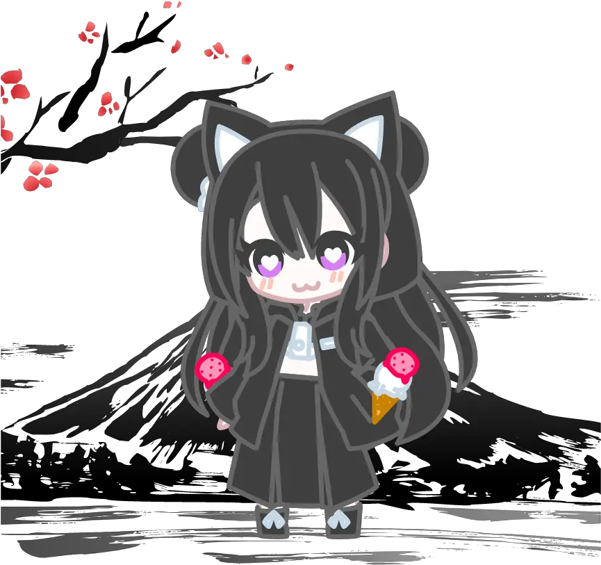  Cat Loli Girl Blank Template Cartoon Png Loli Png