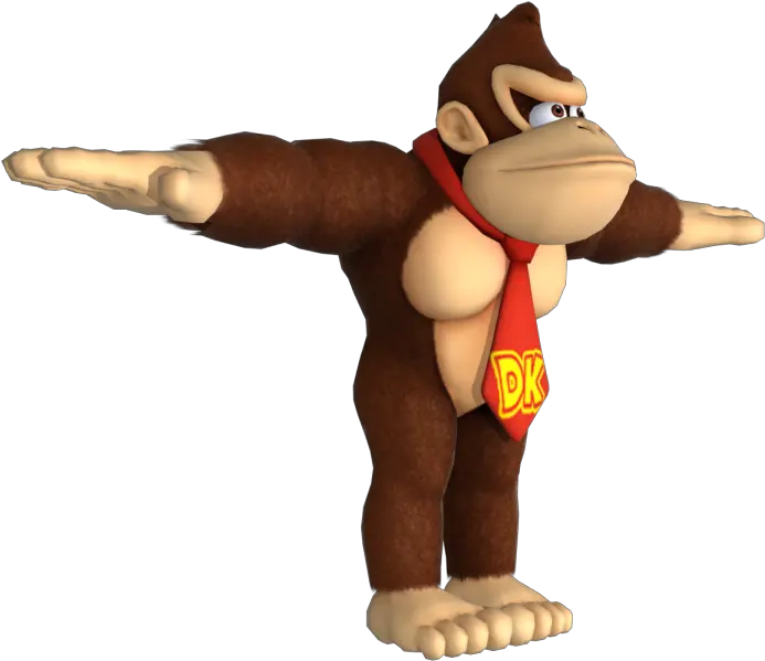  Wii U Donkey Kong T Pose Transparent Png Donkey Kong Transparent