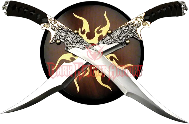  Download Elf Warrior Dual Swords Sword Set Full Size Png Sword Blades Elf Ears Png