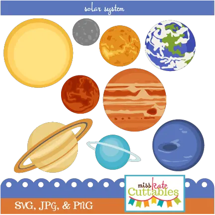  Solar System Set Svg Scrapbook Cut File Cute Clipart Files Planet Png Solar System Png