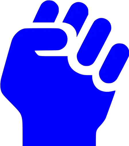  Blue Clenched Fist Icon Free Blue Hand Icons Workplace Violence Zero Tolerance Png Fist Transparent