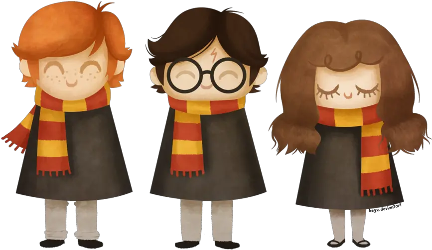  Detecting Communities In The Harry Potter Universe Harry Potter Ron Hermione Cartoon Png Harry Potter Glasses Transparent