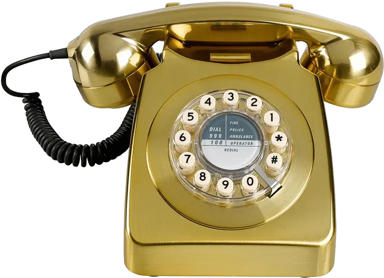  No Background Transparent Png Image Wild Wolf 746 Retro Telephone Brass Phone Transparent Background