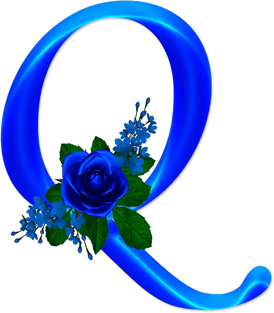  Alfabeto Decorativo Rosas Png Alphabet Letters Design Blue Roses Png Rosas Png