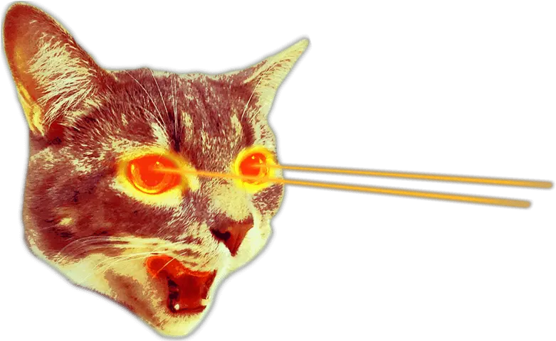  Download Hd Cat With Lasers Png Transparent Image Cat Laser Eyes Transparent Cat Eyes Png