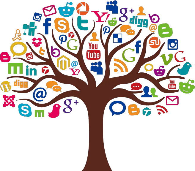  Social Media Marketing Icon Vector Information Tree Png Social Media Icons Tree Tree Icon Png