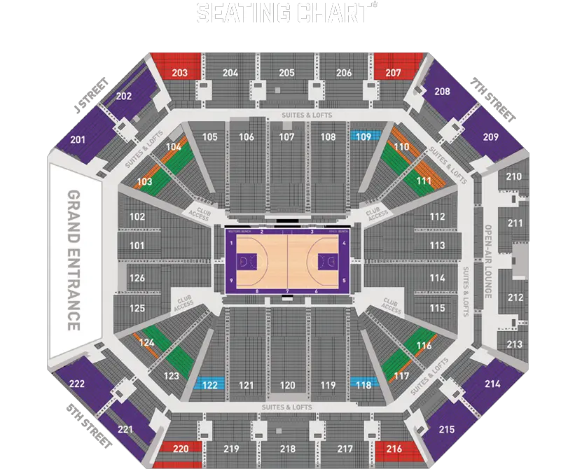  Kings Groups Golden 1 Center Seating Chart Png We The Kings Icon