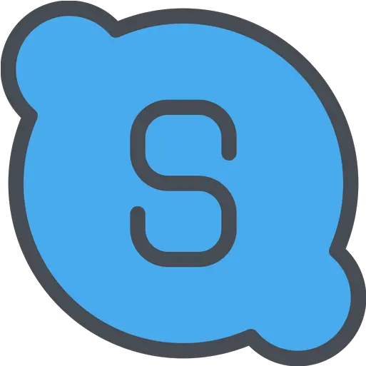  Skype Icon Of Colored Outline Style Available In Svg Png Icono Azul De Malos Olores Skype Png