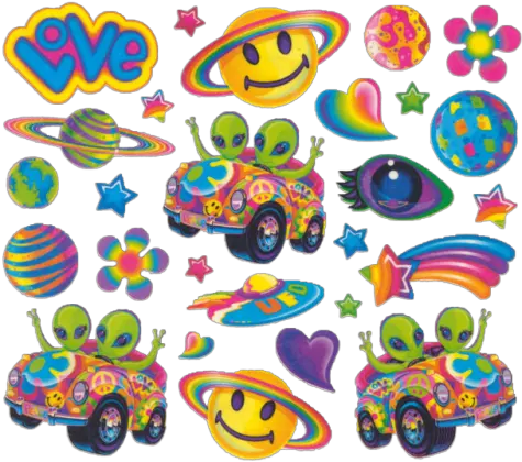  Transparent Alien Tumblr Lisa Frank Stickers Png Aliens Png