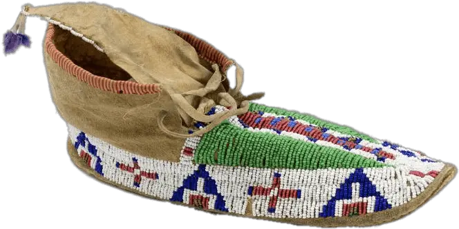  Mocassin With Small Beads Transparent Png Stickpng Shoe Beads Png