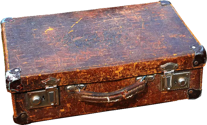  Vintage Leather Suitcase Png Old Suitcase Png Suitcase Png