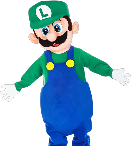  Luigi Mascot Cartoon Characters Your Magical Party Mascot Png Luigi Png