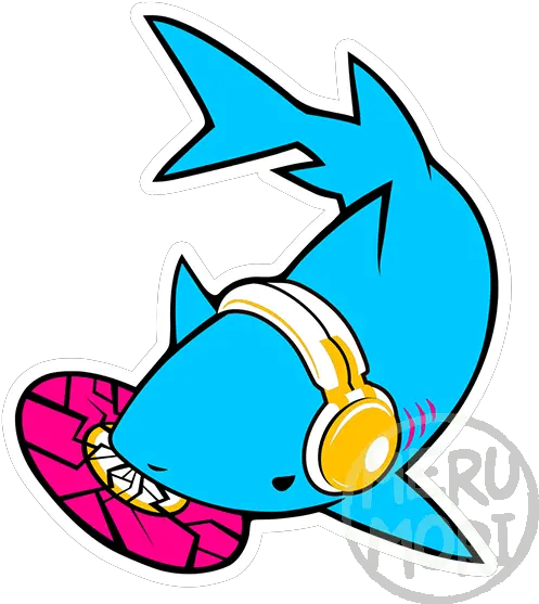  Dj Shark Sticker U2014 Meru Mori Clip Art Png Dj Png