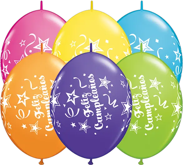  10 X 12 Feliz Cumpleanos Tropical Assorted Quick Link Qualatex Printed Balloon Png Feliz Cumplea?os Png