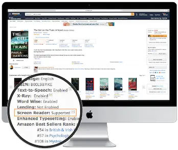  Amazoncom Kindle Accessibility Store Technology Applications Png Screen Reader Icon