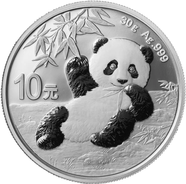  30g China Panda 2020 Silver Coin China Panda Silver Coin 2020 Png Coin Transparent