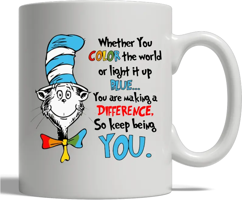  Autism Teacher Dr Seuss Light It Up Blue Mug Dr Seuss Teacher Mug Png Dr Seuss Png