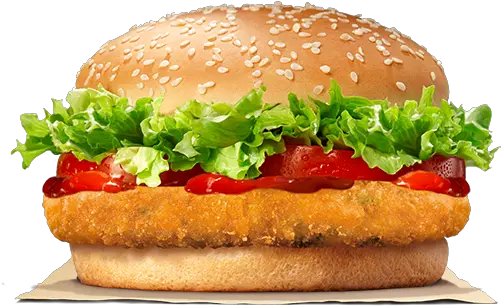  Veggie Burger King Fiji Tendercrisp Chicken Burger King Png Burger King Png