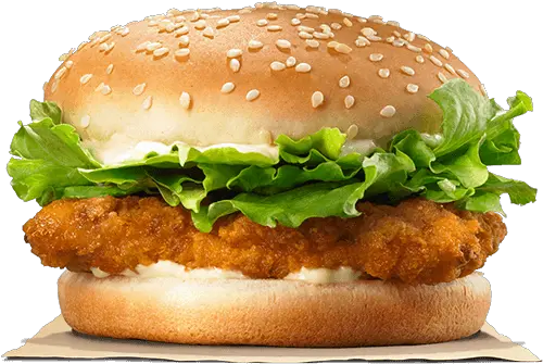  Download Hd Crispy Chicken Burger Chicken Patty Burger Burger King Menu Pakistan Png Burger King Png