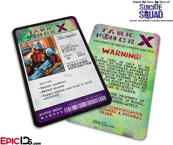  Task Force X U0027suicide Squadu0027 Classic Comic Id Card Deadshot Floyd Lawton June Moone Suicide Squad Enchantress Fanart Png Deadshot Png