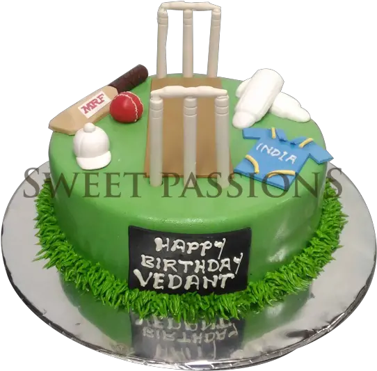  Download Cricket Cake Theme Squiggly Line Full Size Png Happy Birthday Vedant Cricket Cake Squiggly Line Png